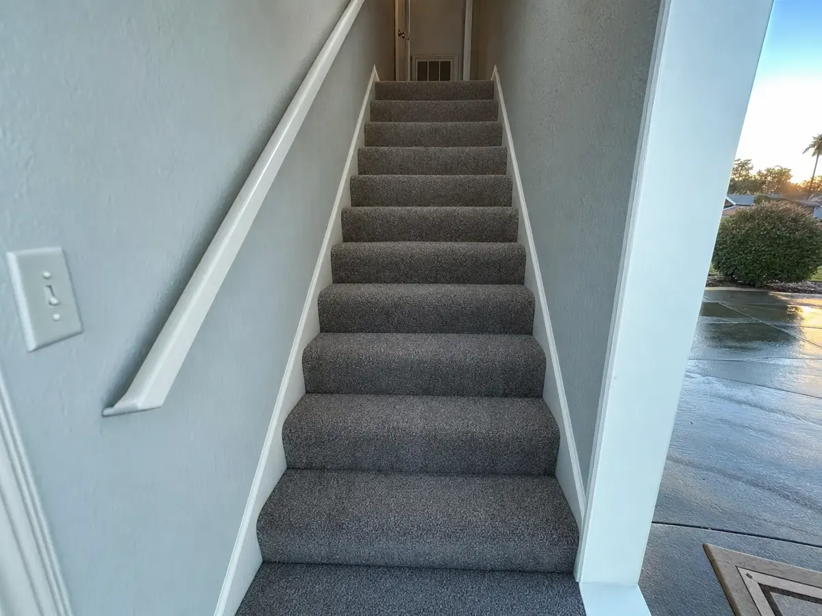 Freshly cleaned carpet with the furniture back in place — completed job in Thousand Oaks, CA
